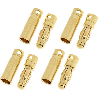 GForce Konektor zlacený 4.0mm krátký 4 páry GF-1000-006