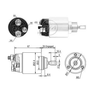 ERA Elektromagnetický spínač startéru ERA ZM3381
