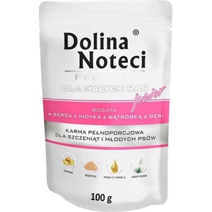 Dolina Noteci Premium Junior Small Breed Пуйка Сърца и Гъша Черен Дроб 100 г