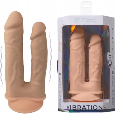 SilexD Model 1 Double Penetration Vibrating Premium Silicone Dual Density Dildo 7