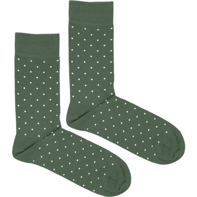 Bubibubi Šalvějově ponožky Sage Green s puntíky zelené