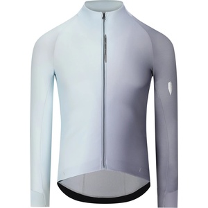 Q36.5 Мъжка фланелка с дълъг ръкав за колоездене Q36.5 Gregarius Hybrid Big Fade Long Sleeve Jersey Cycling jersey - Grisaille Blue - размер XL (056-3789-0214)