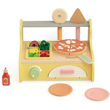 Classic World Дървена детска фурна за пици с аксесоари