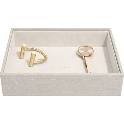 Stackers Ковчеже за бижута Stackers Croc отварящо се cлassic сивкаво (74351)