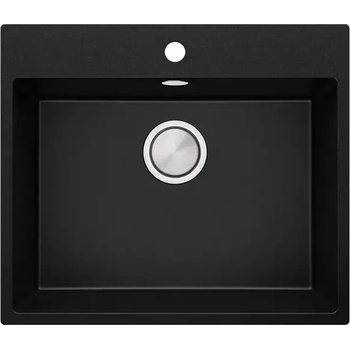 Image 1 of Твоят Стил Черна кухненска гранитна мивка Рига 60 XL 580 x 500 мм