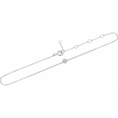 Eppi Zlatý minimalistický náramok na nohu s diamantom lees LB43836