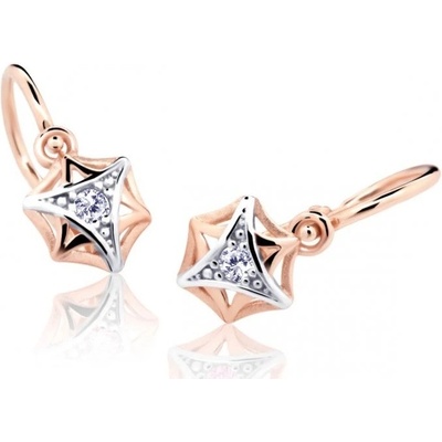 Cutie Diamonds detské bicolor náušnice zo zlata s diamantmi C2209-10-10-X-4-D