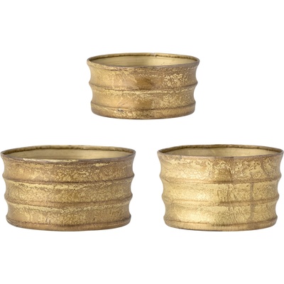 Bloomingville Lucilla Кашпи златни, 3 бр (82066057)