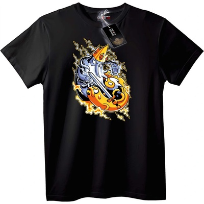NOONEBRAND Тениска Кралски Воин с Пламък - 4XL, White