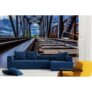 DIMEX ART Самозалепваща се флизелинова фототапета железопътни линии 375 x 250 см