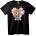 NOONEBRAND Тениска Еднорог Сърце - 2XL, Black