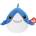 AS Company As Squishy Beanies Shark Blue 30cm (1607-39366)