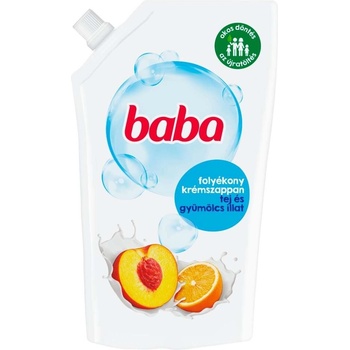 Baba Бебешки Течен Сапун За Рефил Мляко & Плодове 500ml (8711700677219)