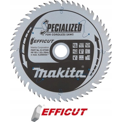 Pilový kotouč na laminát Efficut 165x20 56 zubů Makita
