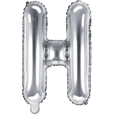 PartyDeco Балон от фолио Mini - Буква Н 35см сребърен