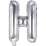 PartyDeco Балон от фолио Mini - Буква Н 35см сребърен