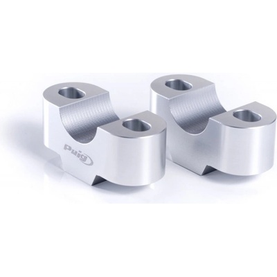Zvýšení řidítek PUIG 3671P stříbrná height 20mm, d 22mm