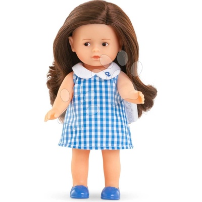 Corolline Romy Corolle dlhé hnedé vlasy s hnedými očami a modré šaty 20 cm