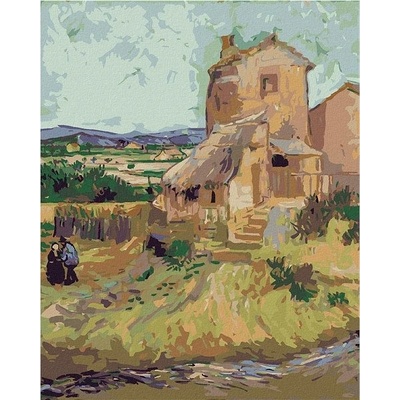 zuty Malování Podle Čísel Starý Mlýn Vincent Van Gogh 40 x 50 Cm Plátno Rám