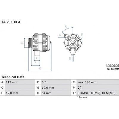 Alternátor BOSCH 0 986 049 000