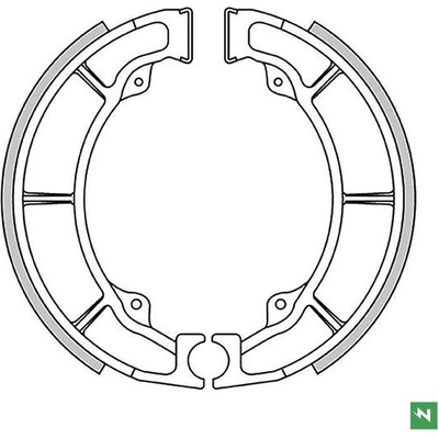 NEWFREN brzdové čelisti zadní KAWASAKI EL 250 90-03, ER-5 97-07, KLF 220 88-02, Z 440 79-83, Z 440 LTD 82-84, ZR 550 83-84 (160X30mm)