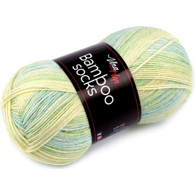 Pletací příze Bamboo Socks / ponožkovka 100 g zelená sv. 1 ks