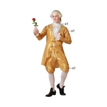 BigBuy Carnival Маскировъчен костюм за възрастни Златен Куртизан Размер xxl