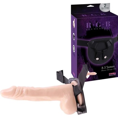 Пенис колан с реалистично дилдо, 21, 6см. - James Deen, Strap-on (CHISA00106)