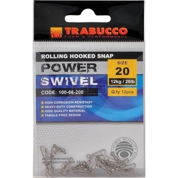 Trabucco karabinka s obratlíkom Rolling Hooked Snap veľ.14 12 ks