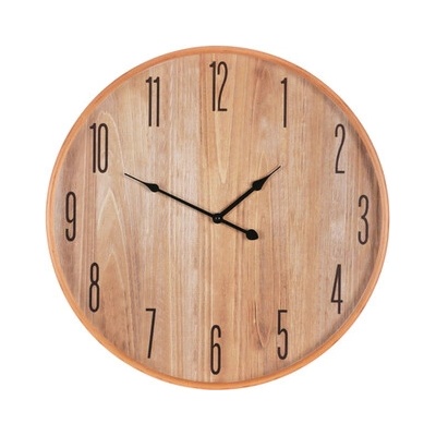 Nástenné hodiny drevené, priemer 53 cm