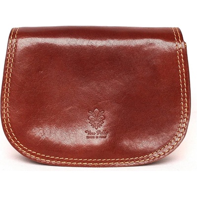 Malá kožená crossbody kabelka no. 46 Hnědá