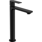 Hansgrohe Rebris E - Смесител за мивка тип купа, с изпразнител, CoolStart, черен мат 72581670 (72581670)
