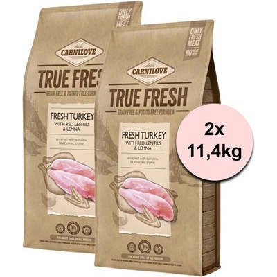 Carnilove True Fresh Turkey for Adult dogs 2 x 11,4 kg