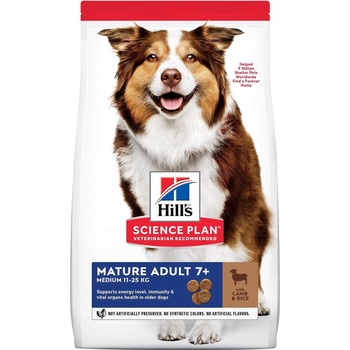 Hill's Hill’s Science Plan Canine Mature Medium Adult с агнешко и ориз - Пълноценна суха храна за кучета от средни породи в напреднала възраст 11-25 кг, над 7г - 14 кг