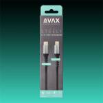 AVAX Кабел за зареждане USB-C - Lightning, 3A, 1, 5 м, стоманено сив AVAX_CB402G (AVAX_CB402G)