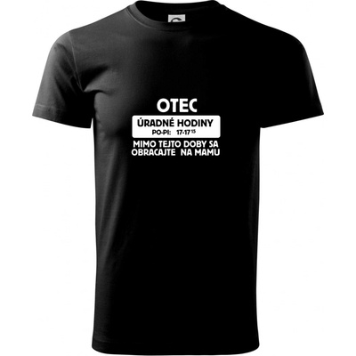 Otec uradne hodiny pánske tričko čierne