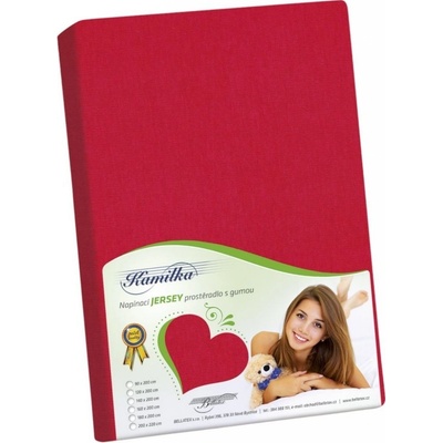 Bellatex jersey prestieradlo Kamilka červená 180x200