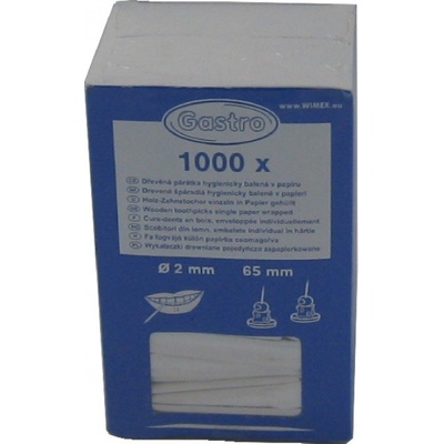 EcoPack Párátka dřevěná 65 mm hygienicky balená bal/1000 ks Balení: 1000 – Zboží Živě