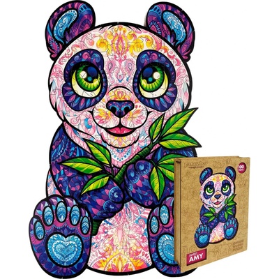 Puzzler Dřevěné Sladká panda Amy 100 dílků