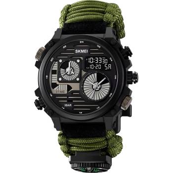 Skmei Часовник skmei sp-35266 - Зелен / С компас kp35266 (sp-35266)