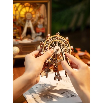 Rolife 3D Wooden Puzzle DIY Music Box Sunset Carnival 174 ks