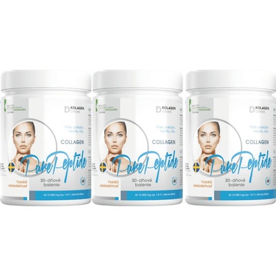 KolagenDrink 90-denní program COLLAGEN 10 000 PURE PEPTIDE hydrolyzovaný rybí kolagen 3 x 300 g