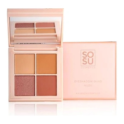SOSU Cosmetics Eyeshadow Quad paletka očných tieňov Nude 4,8 g