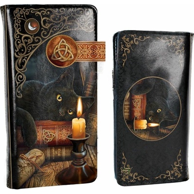 Peňaženka s mačkou a knihami design Lisa Parker