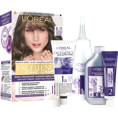 L´Oréal Excellence Cool Creme 6.11 Ultra popelavá tmavá blond