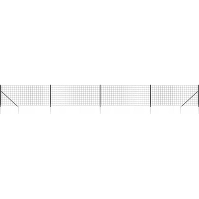 Oplocení ze síťoviny, s kotvami, antracitový, 1x10 m
