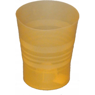 Plastkon Kvetináč plast bezfarebný, oranžový 13 x 13 x 15 cm