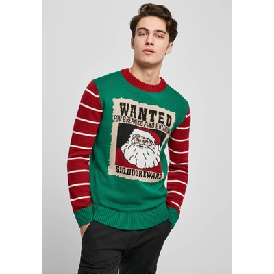 Urban Classics Мъжки коледен пуловер Urban Classics Wanted ChristmasUB-TB4490-03278 - Зелен, размер S