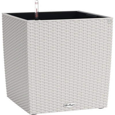 Lechuza Cube Cottage plastový kvetináč 50 x 50 x 50 cm svetlosivý