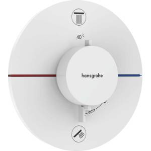 Hansgrohe ShowerSelect Comfort - Термостатичен смесител за вграждане, за 2 уреда, матово бял 15556700 (15556700)